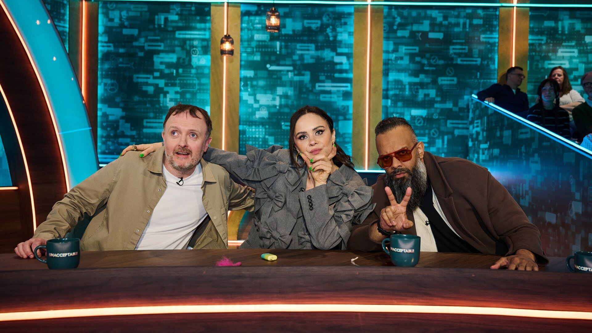 Unacceptable S1E2 Guz Khan, Maisie Adam, Chris McCausland, Geoff Norcott